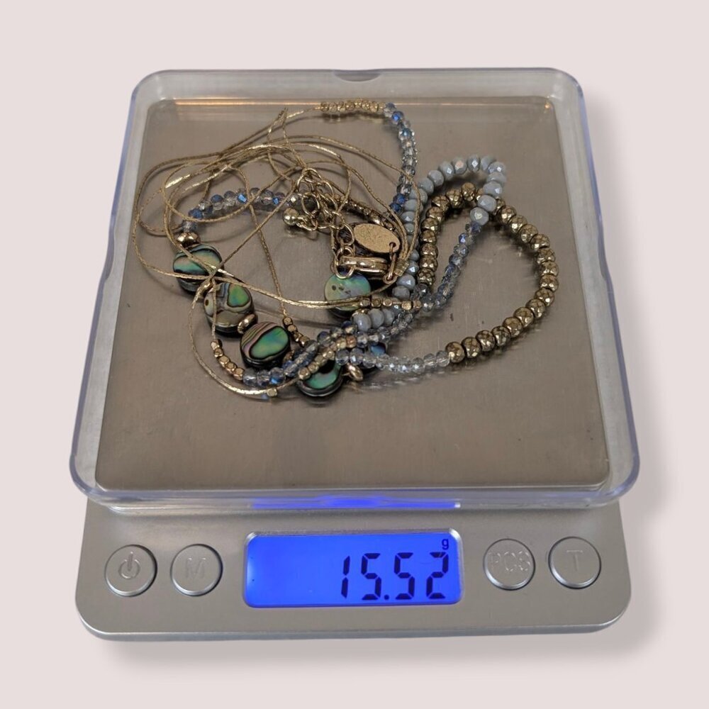 Charming Charlie 3-Strand Abalone Beaded Necklace - Picture 5 of 5